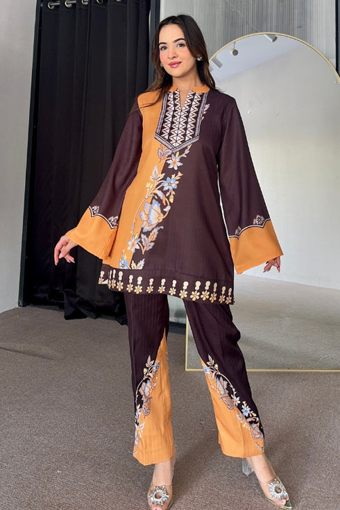 Dusky Elegance Winter Kurta Set